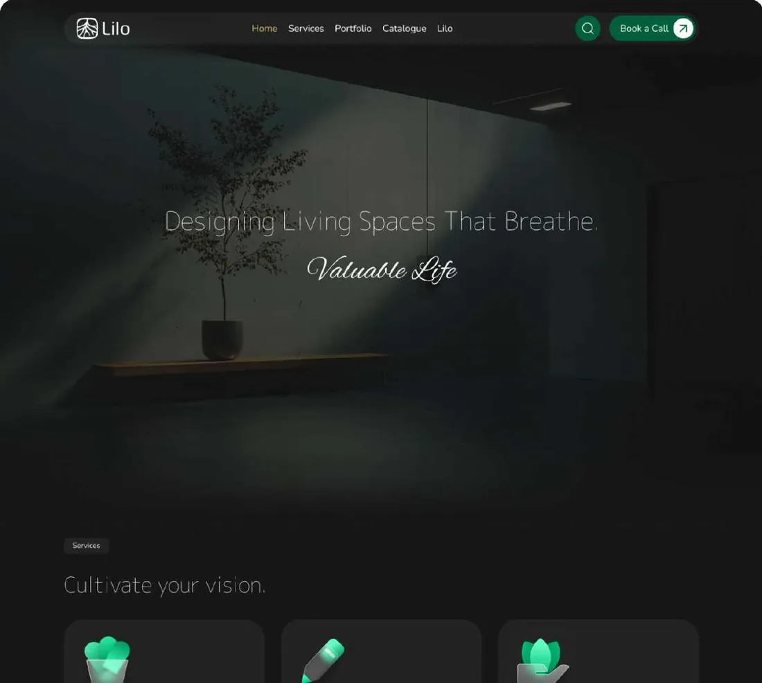 Home page of the Lilo Agro website